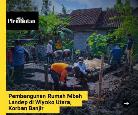 BPBD Gunungkidul Bersama Relawan Laksanakan Pembangunan Rumah Mbah Landep di Wiyoko Utara